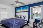 Master bedroom with harbor views
